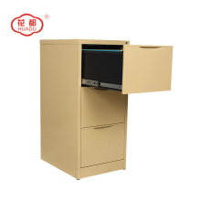 Beige color vertical drawer protect foot file storage cabinet